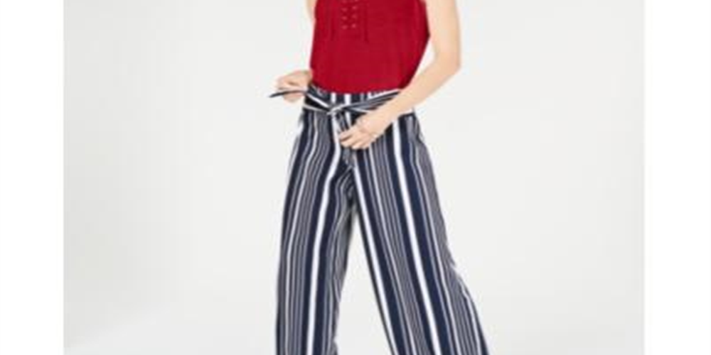 INC International Concepts Top feminino com cadarço vermelho tamanho pequeno XL