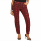 Calça jeans skinny feminina INC International Concepts Essential com estampa de cobra, vermelha, tamanho 2