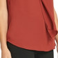 Blusa feminina sem mangas DKNY para usar no trabalho, marrom, tamanho pequeno grande