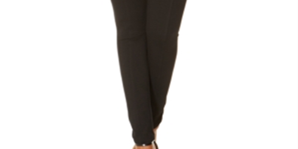 Calça legging feminina INC International Concepts com 2 elásticos na cintura elástica, tamanho 2, preta