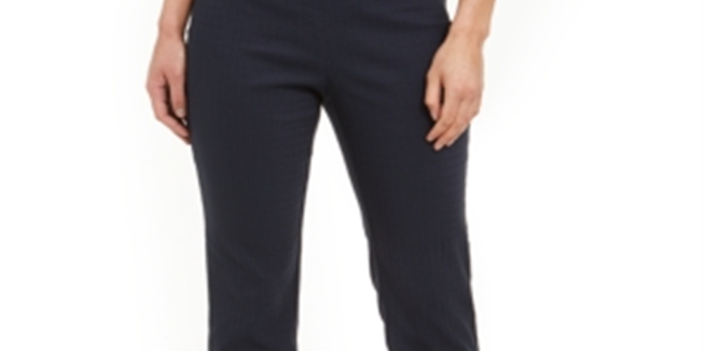 Calça feminina Jacquard Charter Club azul tamanho 4