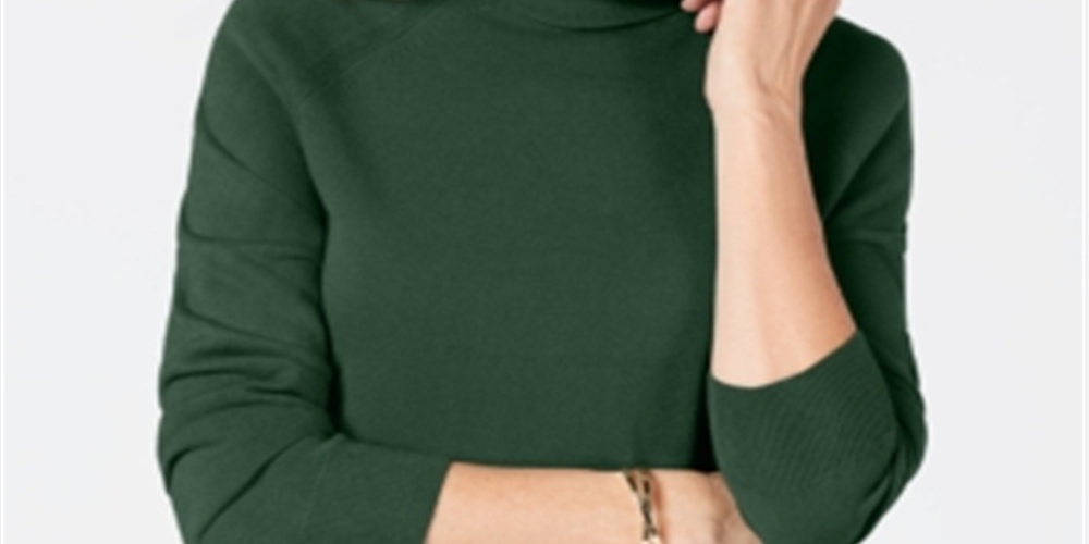 Karen Scott Suéter Feminino Gola Alta Verde Tamanho XXG