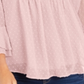 Charter Club Blusa feminina texturizada com babados duplos e pregas rosa tamanho pequeno