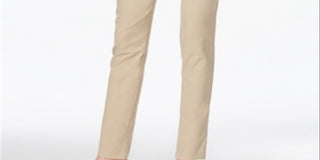 Calça Chelsea Tummy Control Feminina Charter Club Marrom Tamanho 4 Petite