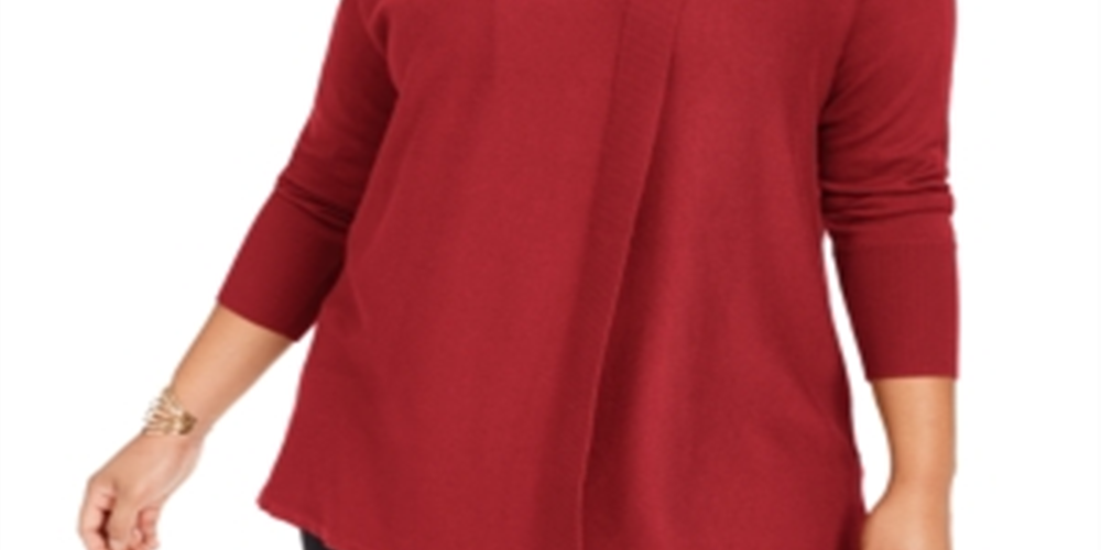JM Collection Suéter Feminino com Cadarço e Gola Redonda Tamanho 1X