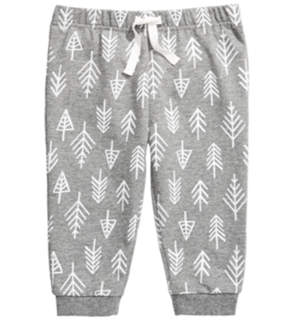 Calça jogger com estampa de floresta para meninos First Impressions, cinza, tamanho 6 a 9 meses