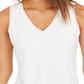 Camiseta regata feminina de crepe Charter Club, branca, tamanho pequeno