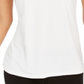 Camiseta regata feminina de crepe Charter Club, branca, tamanho pequeno