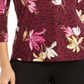 Blusa feminina estampada em jacquard, roxa, tamanho pequeno, L, da coleção JM