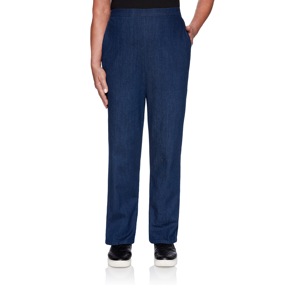 Calça jeans feminina Alfred Dunner Autumn Harvest, azul, tamanho 12P