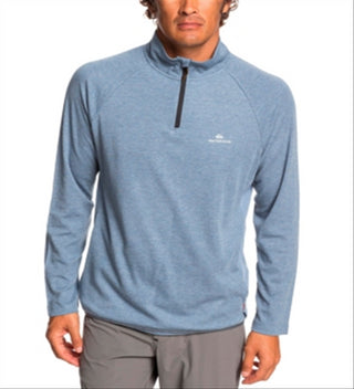 Quiksilver Men's Sweater 1/2 Zip Pullover Logo Blue Size Medium