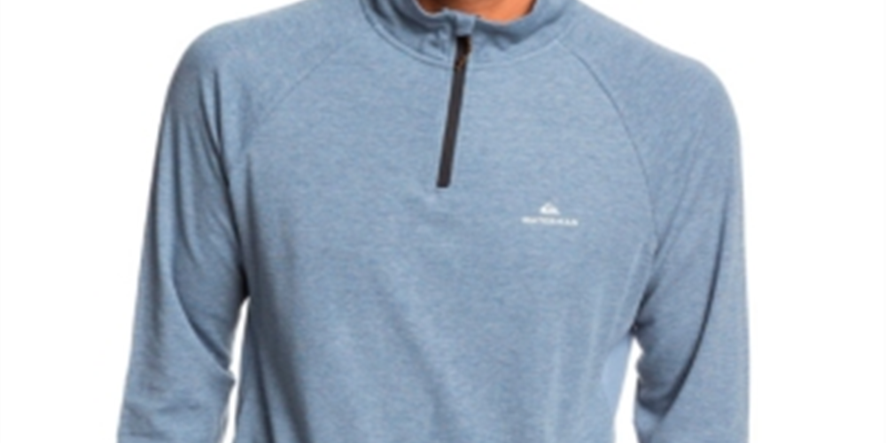 Quiksilver Suéter Masculino 1/2 Zíper Pulôver Logotipo Azul Tamanho Médio