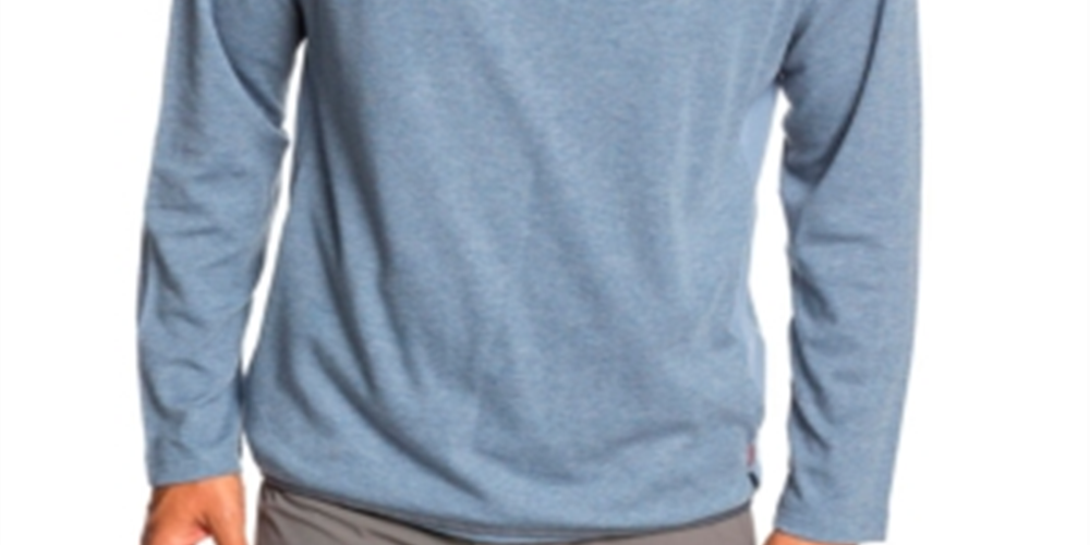 Quiksilver Suéter Masculino 1/2 Zíper Pulôver Logotipo Azul Tamanho Médio