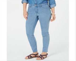 Calça jeans skinny feminina Charter Club Bristol azul claro tamanho 12