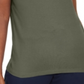 Camiseta feminina Karen Scott com acabamento em crochê e algodão, verde, tamanho pequeno