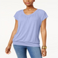 Camiseta Blusa Feminina JM Collection Roxa Tamanho Médio