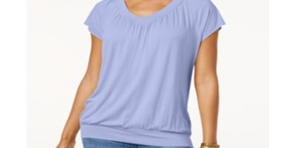 Camiseta Blusa Feminina JM Collection Roxa Tamanho Médio