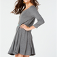 Vestido rodado feminino estilo &amp; Co cinza tamanho P