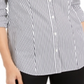 Camisa listrada feminina Charter Club, branca, tamanho 18