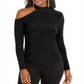 Thalia Sodi Blusa Feminina Gola Careca Ombro a Ombro Preto Tamanho P