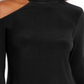 Thalia Sodi Blusa Feminina Gola Careca Ombro a Ombro Preto Tamanho P