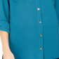Camisa feminina Charter Club com dois bolsos, verde, tamanho pequeno