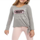 Beautees Big Girl's Forever Smart &amp; Kind Flip Top de lantejoulas cinza tamanho médio