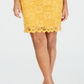 Vestido tubinho de renda Thalia Sodi feminino amarelo tamanho extragrande