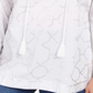 Blusa de linho feminina com estampa de folha Charter Club, branca, tamanho pequeno