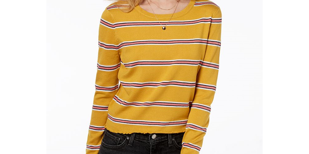 Pulôver Ultra Flirt Junior's Lettuce Edge Verde Tamanho G