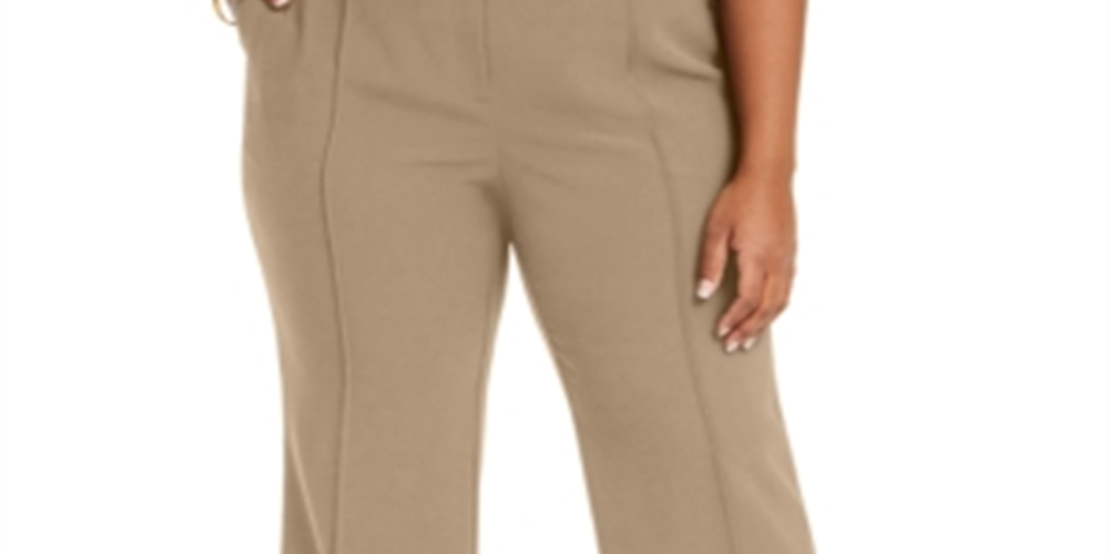 Calças Alfani Femininas de Cintura Alta Marrom Tamanho 14W