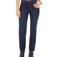 Calça jeans feminina de cintura alta e perna reta, azul, tamanho 6, da Style &amp; Co