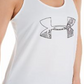 Camiseta regata Under Armour Fitness Performance feminina, branca, tamanho P/M