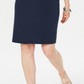 Vestido feminino Karen Scott com tachas, manga 3/4, decote canoa, acima do joelho, azul, tamanho X-S