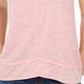 Regata feminina estilo &amp; co com decote em V alto e baixo, rosa, tamanho extragrande