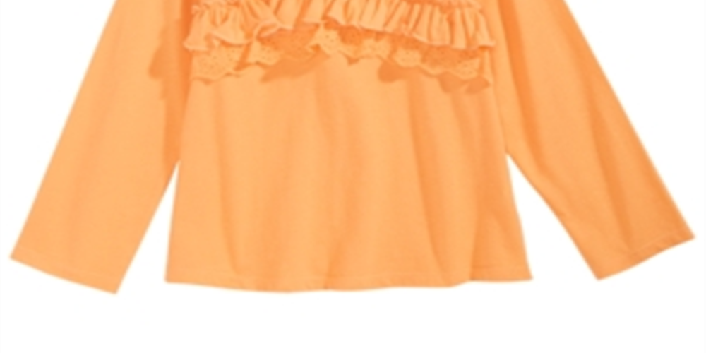 Camiseta de algodão com babados First Impressions para bebê menina, amarela, tamanho 24 meses