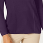 Karen Scott Suéter Feminino Patchwork com Ponto Roxo Tamanho Médio