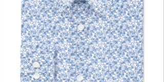 Camisa social Calvin Klein masculina extra slim fit com regulagem de temperatura, azul, tamanho 17,5 x 32-33