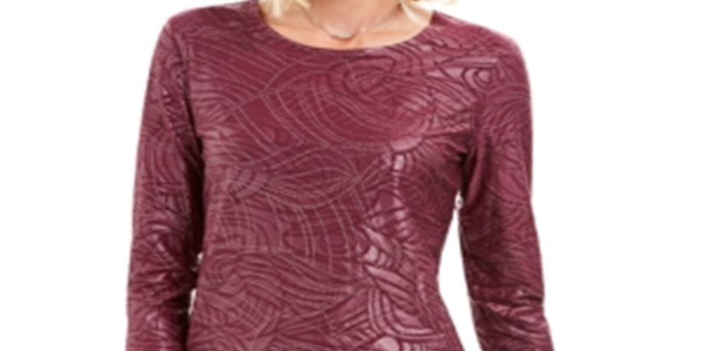 JM Collection Top Feminino com Acabamento em Folha Fosca Roxo Tamanho X-G