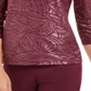 JM Collection Top Feminino com Acabamento em Folha Fosca Roxo Tamanho X-G