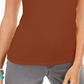 Camiseta feminina com decote em V estilo &amp; co, marrom, tamanho GG