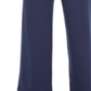 Calça feminina estilo &amp; co, perna larga, amarrada na cintura, azul, tamanho pequeno