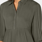 Camisa túnica babydoll feminina estilo &amp; co, verde-oliva, tamanho pequeno P