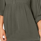 Camisa túnica babydoll feminina estilo &amp; co, verde-oliva, tamanho pequeno P