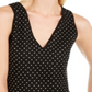 Suéter feminino sem mangas com strass e decote em V, preto, tamanho médio, da INC International Concepts