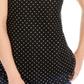 Suéter feminino sem mangas com strass e decote em V, preto, tamanho médio, da INC International Concepts