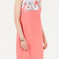 Vestido feminino com estampa floral Charter Club, rosa, tamanho pequeno, médio