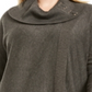 JM Collection Suéter Feminino Plus com Cadarço e Gola Redonda Cinza Tamanho 2X