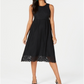 Vestido feminino Alfani de renda sem mangas com decote em joia e bainha MIDI, preto, tamanho 12