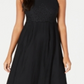 Vestido feminino Alfani de renda sem mangas com decote em joia e bainha MIDI, preto, tamanho 12